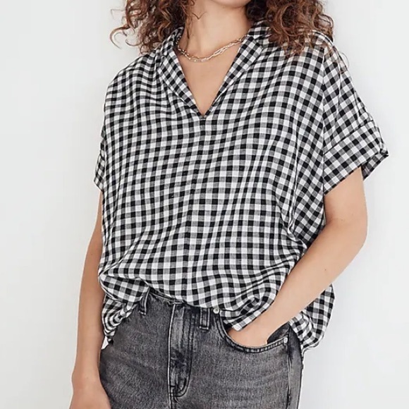 Madewell Tops - Swenson Popover Shirt in Double-Faced Gingham